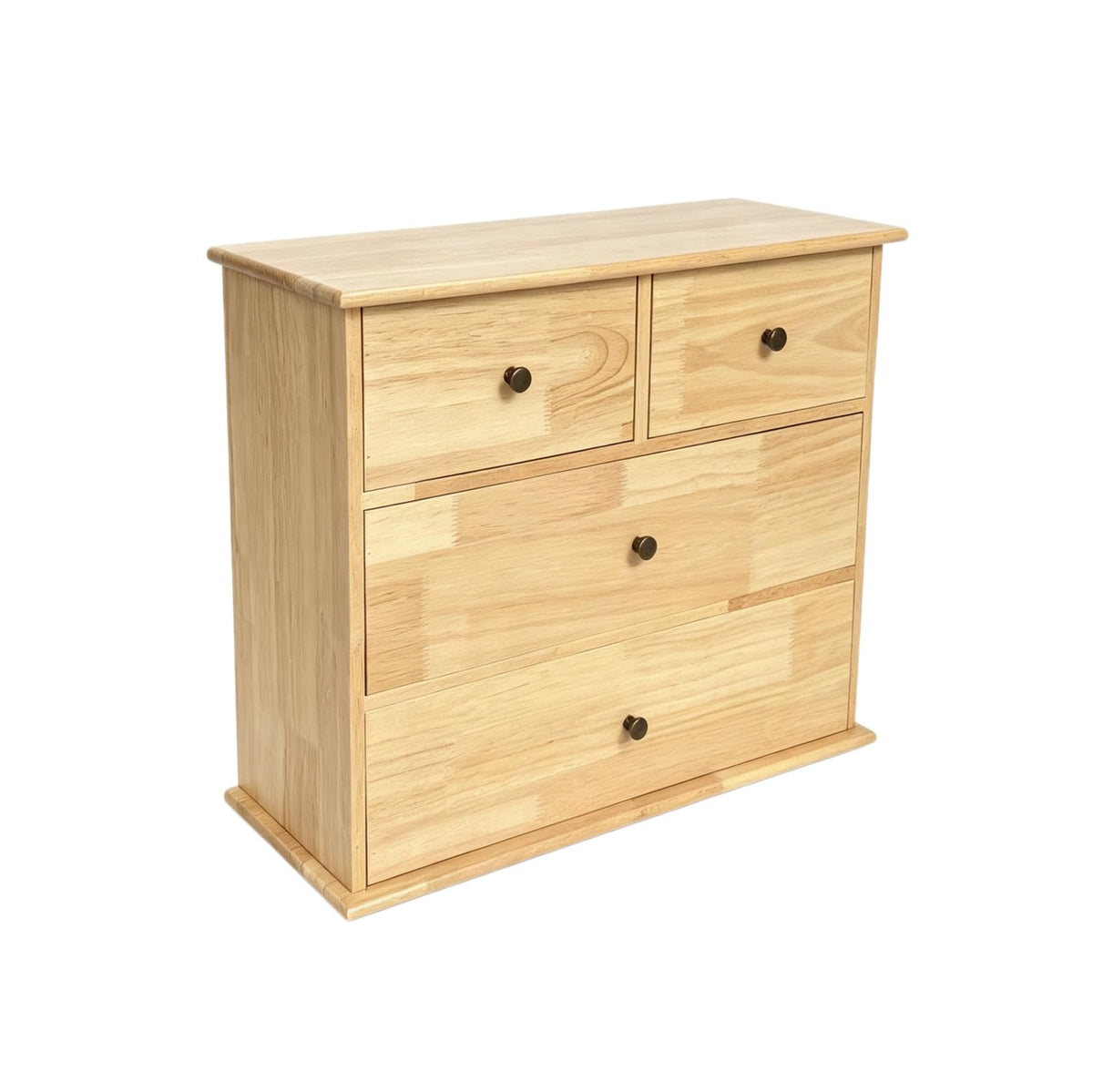 Wooden Drawers Oak Desk Organizer with Drawers，Black