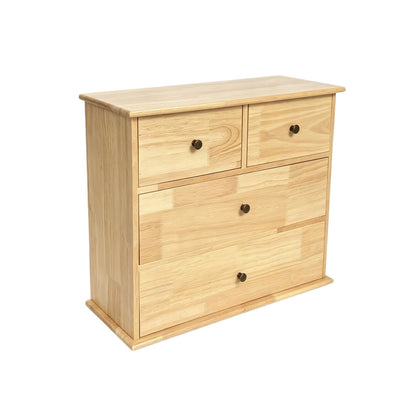 Wooden Drawers Oak Desk Organizer with Drawers，Black