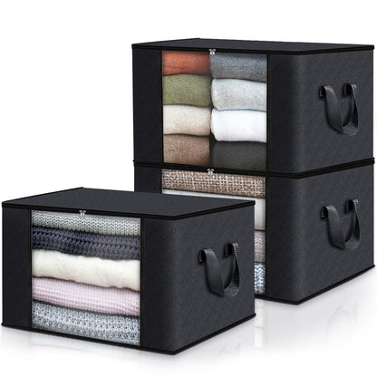 Fab totes 6 Pack Storage Bags for Clothes Blanket Storage Bins with Lids