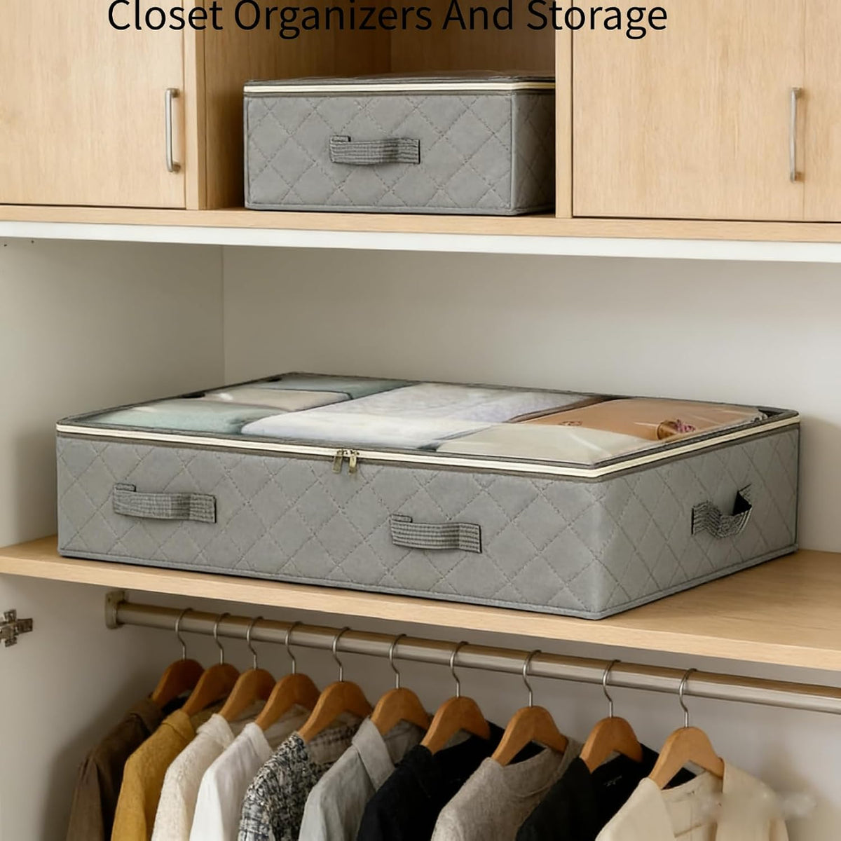 4 Pack 90L Under Bed Storage, Closet Organizers and Storage