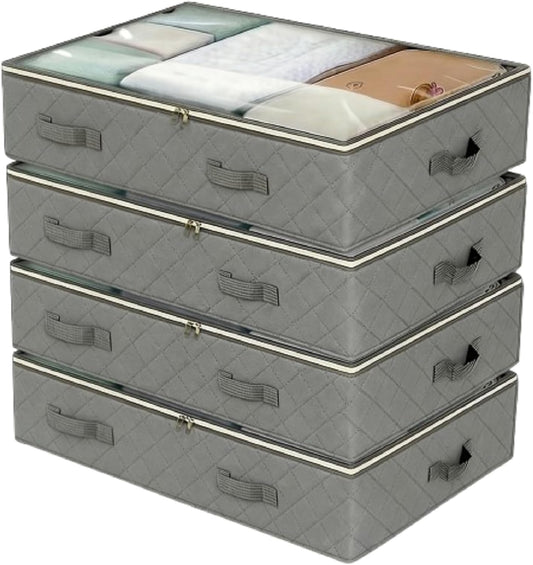 4 Pack 90L Under Bed Storage, Closet Organizers and Storage
