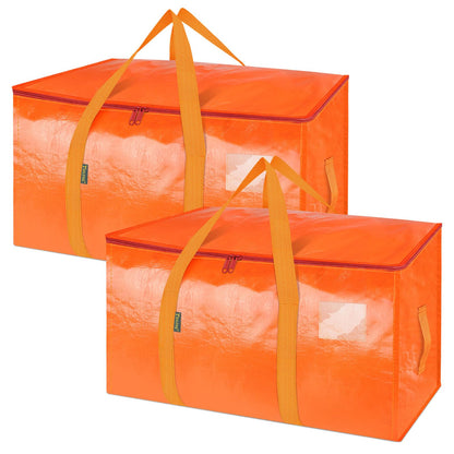 BALEINE 6-Pack Oversized Moving Bags with Reinforced Handles, Heavy-Duty Storage Tote for Clothes, Moving Supplies (Clear, 6-Pack)