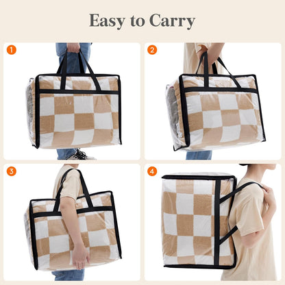 Lifewit 45L Clear Clothes Storage Bags,Plastic Foldable Blanket Storage Bag