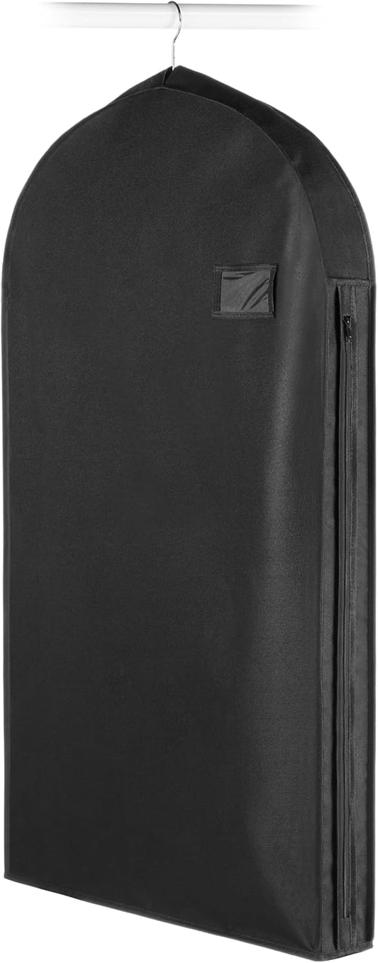 Whitmor Deluxe Suit Garment Bag, 38" Heavy Duty 3" Gusset, 1 Pack Black