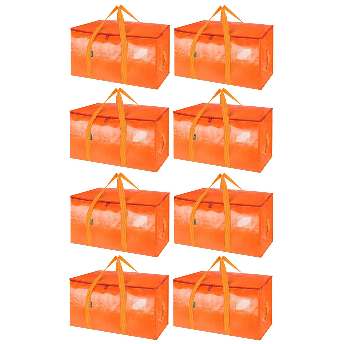 BALEINE 6-Pack Oversized Moving Bags with Reinforced Handles, Heavy-Duty Storage Tote for Clothes, Moving Supplies (Clear, 6-Pack)