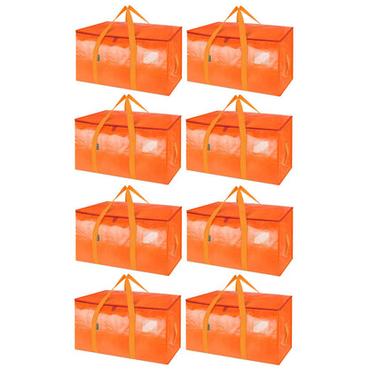 BALEINE 6-Pack Oversized Moving Bags with Reinforced Handles, Heavy-Duty Storage Tote for Clothes, Moving Supplies (Clear, 6-Pack)
