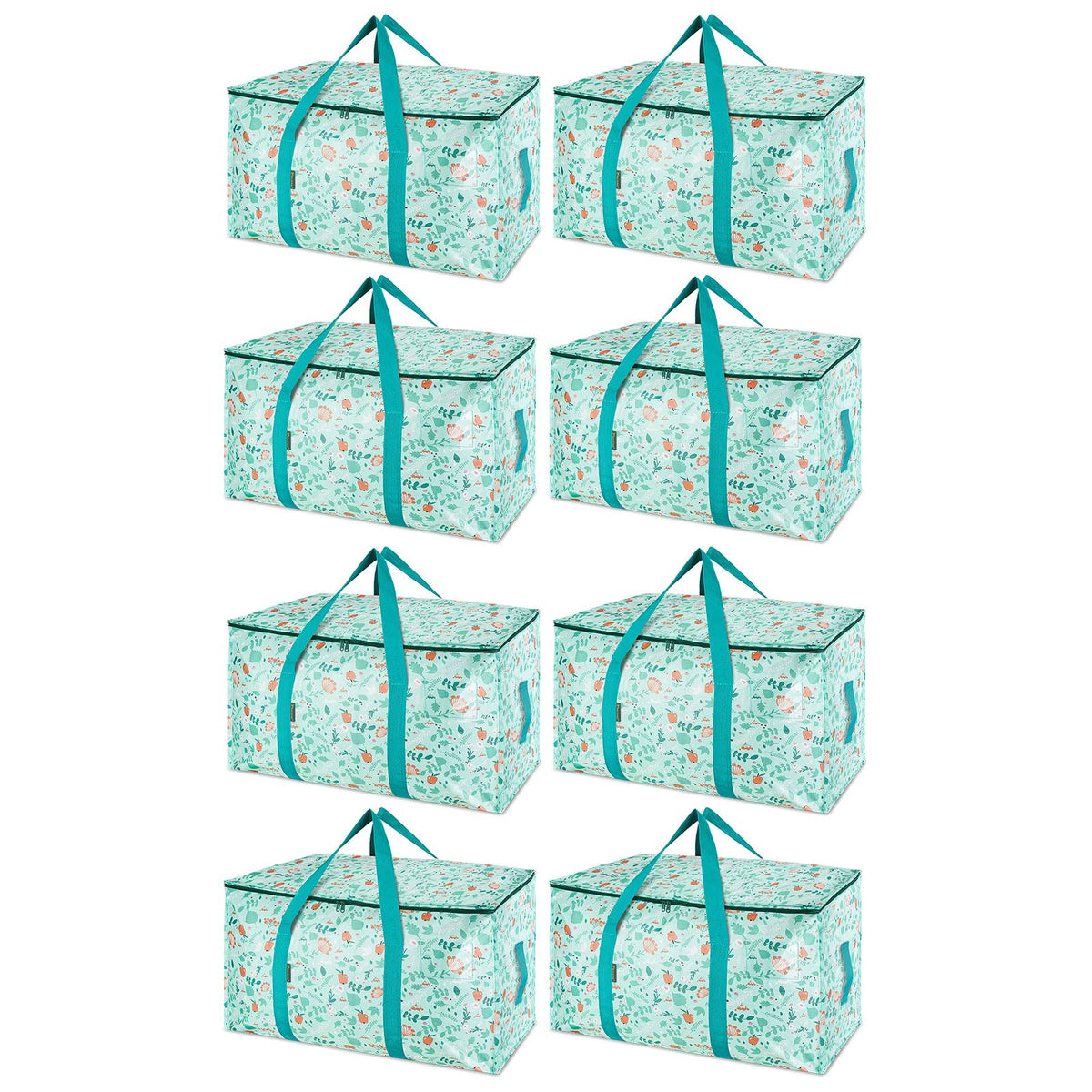 BALEINE 6-Pack Oversized Moving Bags with Reinforced Handles, Heavy-Duty Storage Tote for Clothes, Moving Supplies (Clear, 6-Pack)