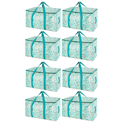 BALEINE 6-Pack Oversized Moving Bags with Reinforced Handles, Heavy-Duty Storage Tote for Clothes, Moving Supplies (Clear, 6-Pack)