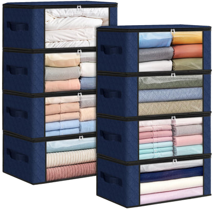 Fab totes 6 Pack Storage Bags for Clothes Blanket Storage Bins with Lids