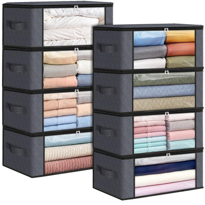 Fab totes 6 Pack Storage Bags for Clothes Blanket Storage Bins with Lids
