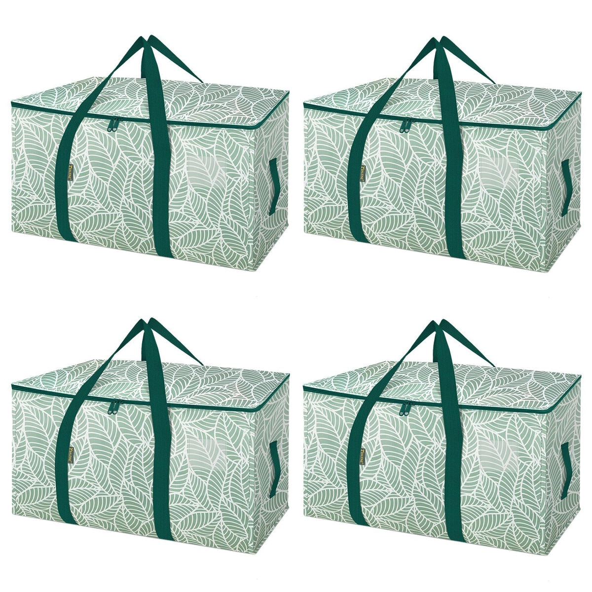 BALEINE 6-Pack Oversized Moving Bags with Reinforced Handles, Heavy-Duty Storage Tote for Clothes, Moving Supplies (Clear, 6-Pack)