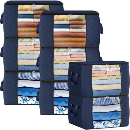 Fab totes 6 Pack Storage Bags for Clothes Blanket Storage Bins with Lids
