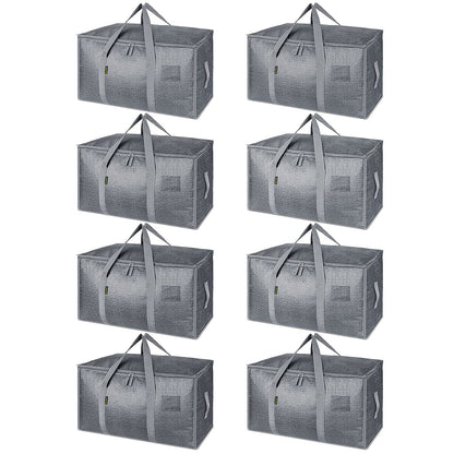 BALEINE 6-Pack Oversized Moving Bags with Reinforced Handles, Heavy-Duty Storage Tote for Clothes, Moving Supplies (Clear, 6-Pack)