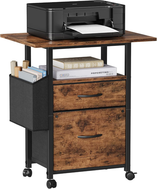 GYIIYUO 2 Drawer File Cabinet 24''W, Mobile Filing Cabinet, Printer Stand