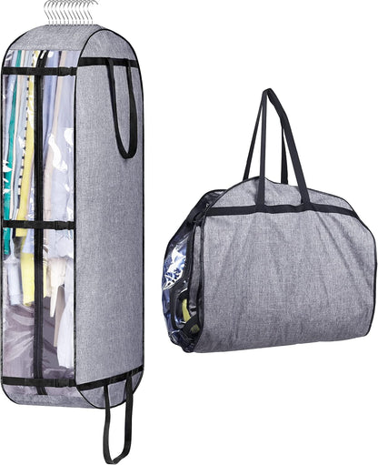 MISSLO Hanging Garment Bags for Travel Suit Bags for Closet Storage 50" Moving Bags for Clothes Dress Cover for Coat, Jacket, Shirt, Clothing