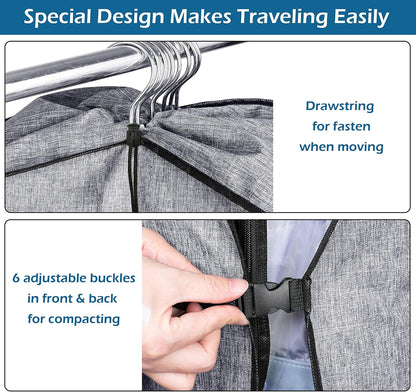 MISSLO Hanging Garment Bags for Travel Suit Bags for Closet Storage 50" Moving Bags for Clothes Dress Cover for Coat, Jacket, Shirt, Clothing