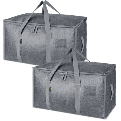 BALEINE 6-Pack Oversized Moving Bags with Reinforced Handles, Heavy-Duty Storage Tote for Clothes, Moving Supplies (Clear, 6-Pack)